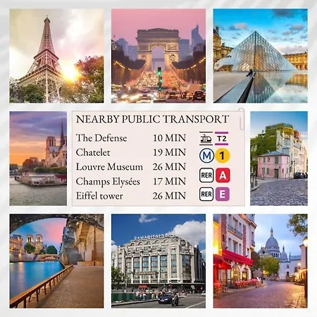 Abraham-guest 1 Ladefense U-arena #terasse #fibre #view Отель типа 